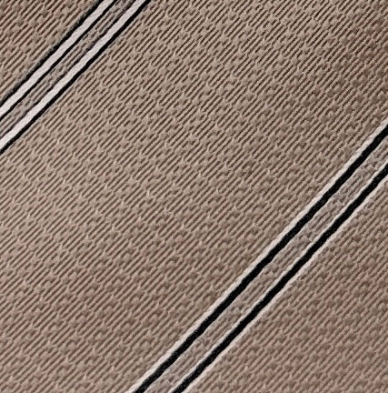 Emporio Armani Men’s Khaki Regimental Stripe Silk Necktie, 3"