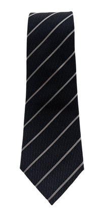 Emporio Armani Navy Blue Regimental Stripe Men's Tie, 3"