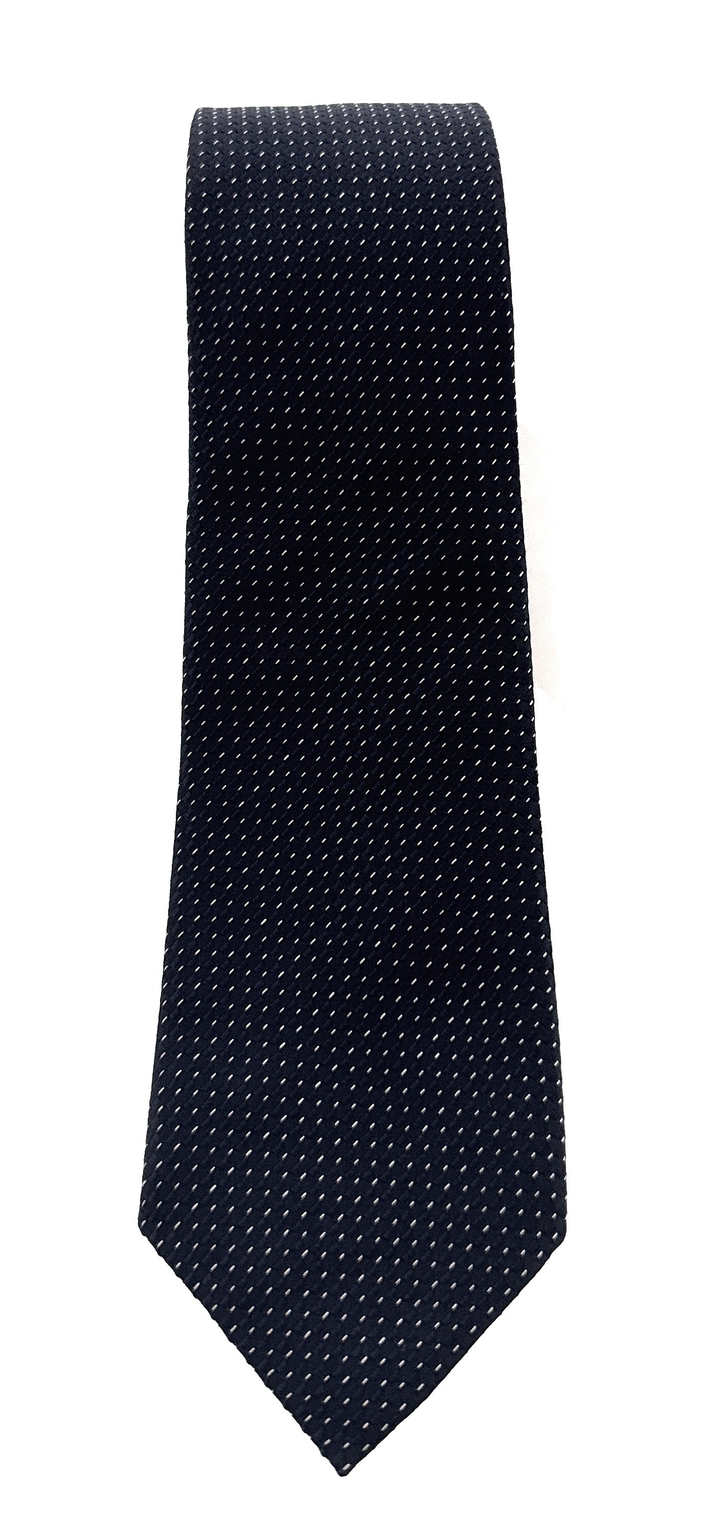 Emporio Armani Men's Blue Dotted 57%%Ilk 43%%Otton Tie, 3"