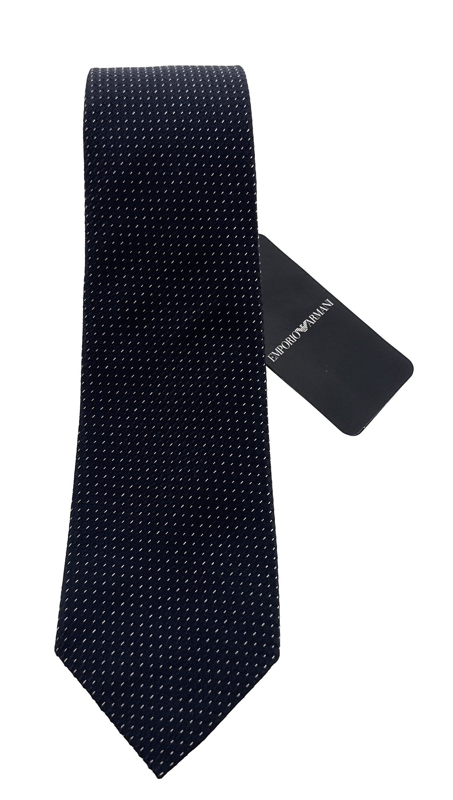 Emporio Armani Men's Blue Dotted 57%%Ilk 43%%Otton Tie, 3"