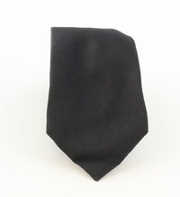 Emporio Armani Mens Black Solid Tie – Made in Italy