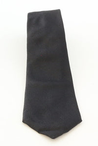 Emporio Armani Mens Black Solid Tie – Made in Italy