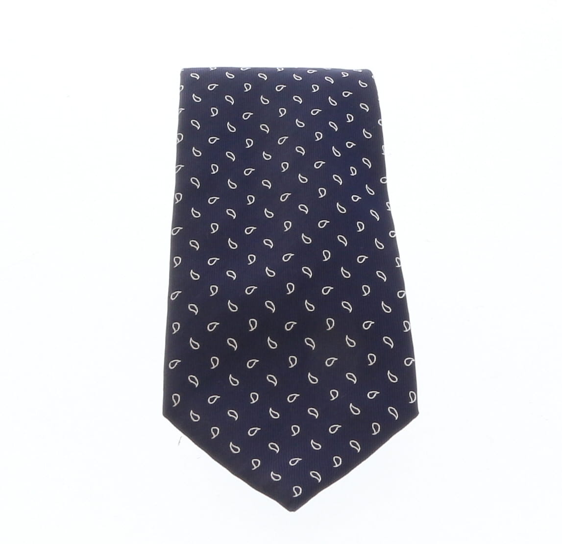 Emporio Armani Night blue Teardrop motif pattern 100% Silk Mens Tie