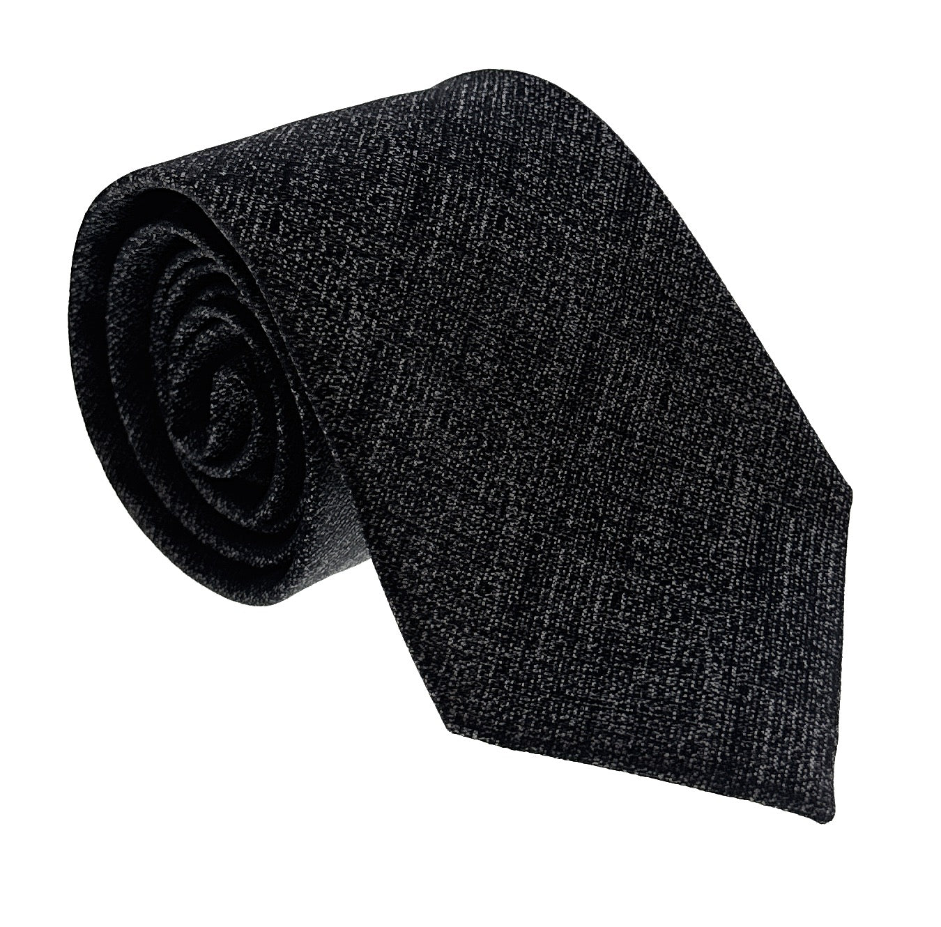 Emporio Armani Men's Black Grain Texture 53%%Olyester 47%%Ilk Tie, 3"