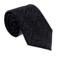 Emporio Armani Men's Black Grain Texture 53%%Olyester 47%%Ilk Tie, 3"