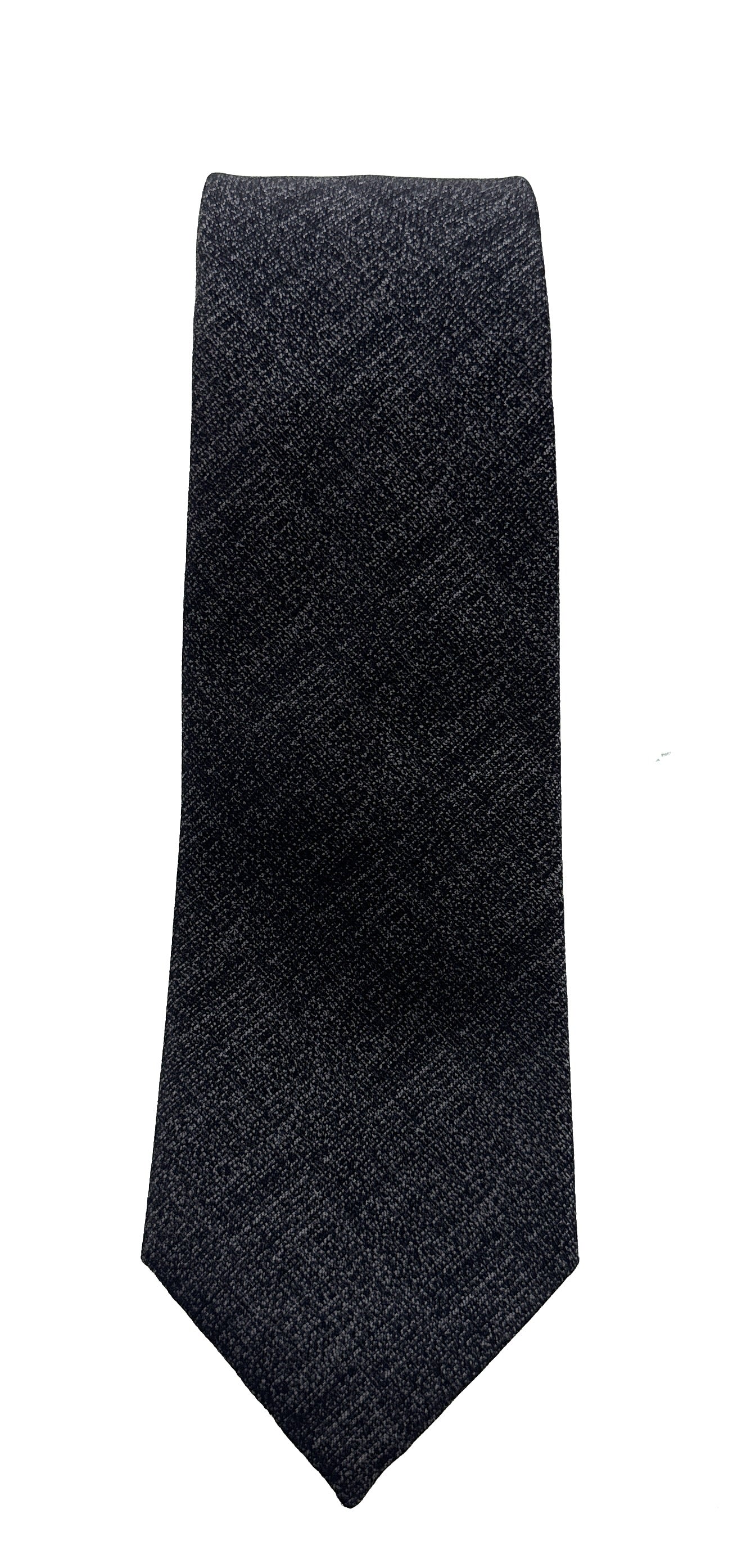 Emporio Armani Men's Black Grain Texture 53%%Olyester 47%%Ilk Tie, 3"