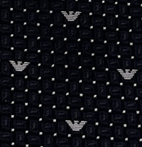 Emporio Armani Iron Grey Armani Logo dotted Men's Tie, 3"