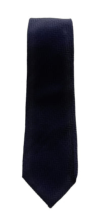 Emporio Armani Night Blue zigzag Men's Tie, 3"