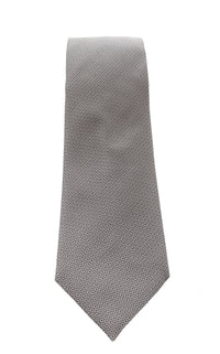 Emporio Armani Men’s Pearl Grey Micro Dot Silk Necktie, 3"