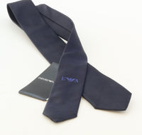 Emporio Armani Dark Navy Solid Men's Tie – Made in Italy