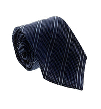 Emporio Armani Navy Blue Texture Stripe Men's Tie – Made in Italy