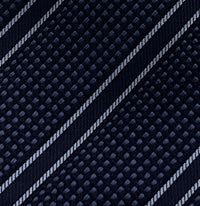 Emporio Armani Navy Blue Texture Stripe Men's Tie – Made in Italy