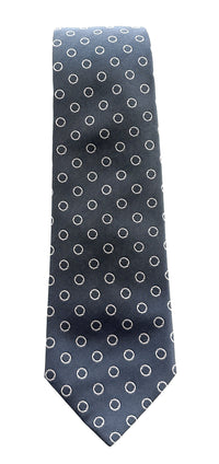 Emporio Armani Blue Grey Circle pattern Men's Tie – Made in Italy