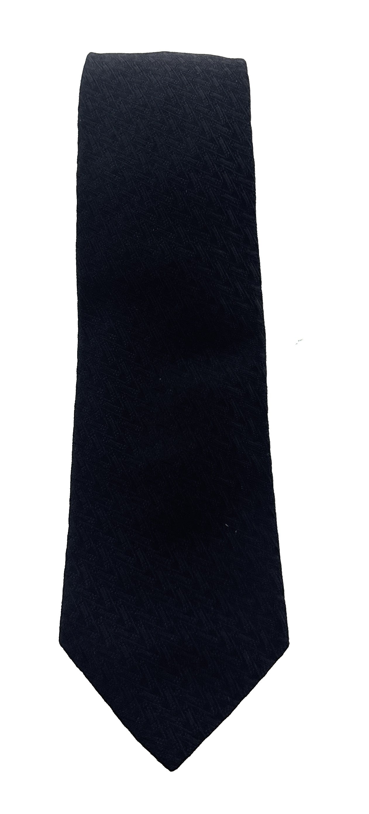 Emporio Armani Black Geometric V pattern Men's Tie – Made in Italy