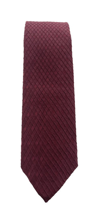 Emporio Armani Red Diamond weave 82%Silk 18%Acrylic Tie – 3in