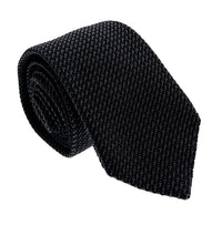 Emporio Armani Men's Anthracite Grey Knitted 61%%Otton 39%%Ilk Tie, 3"