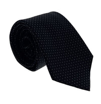 Emporio Armani Mens Black Dotted Tie – Made in Italy