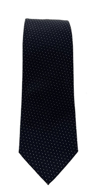 Emporio Armani Mens Black Dotted Tie – Made in Italy