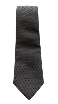 Emporio Armani Steel Grey Diamond weave Men's Tie, 3"