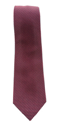 Emporio Armani Men’s Red Geometric Silk Necktie, 3"