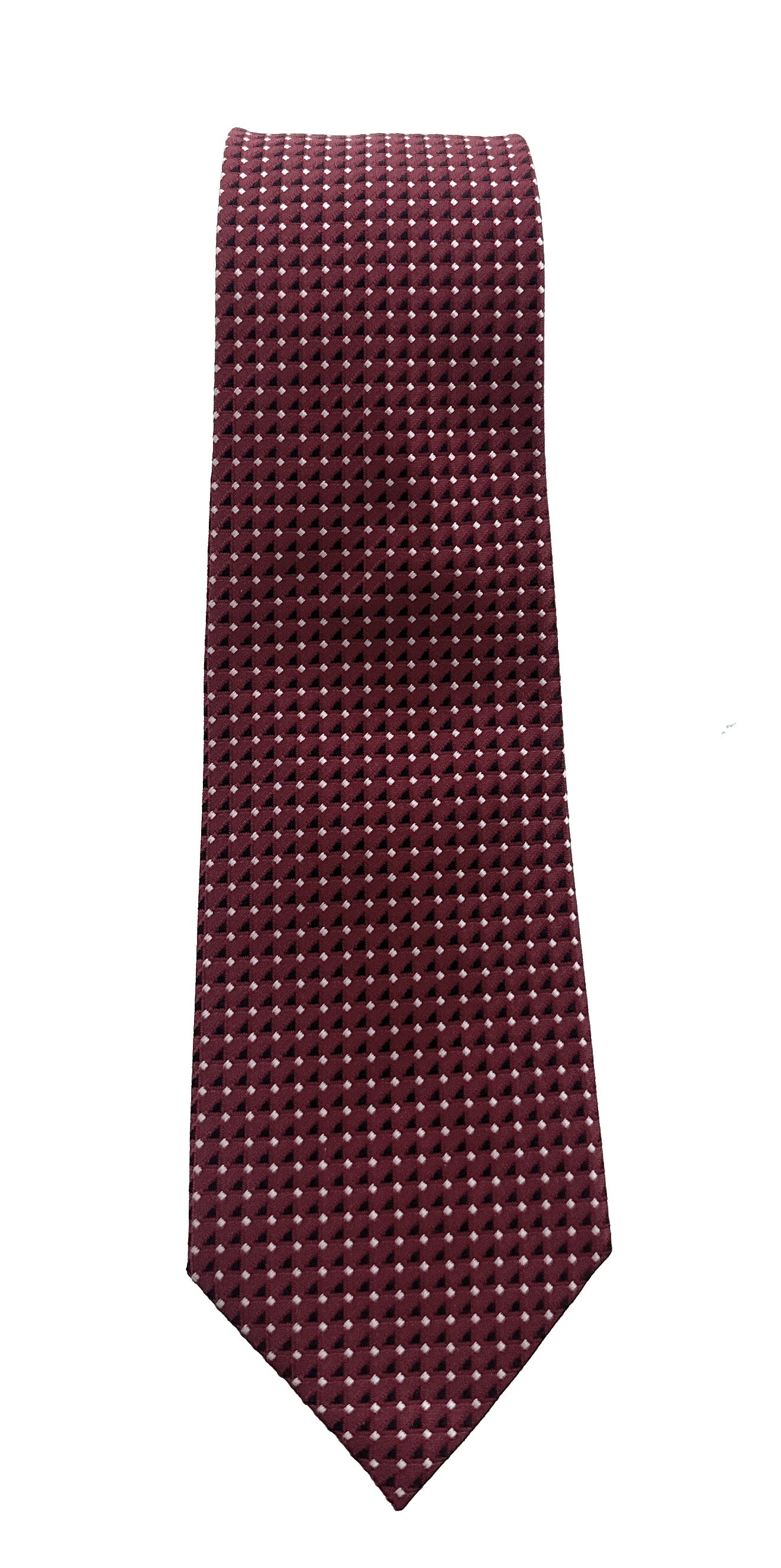 タッキー　EMPORIO ARMANI ボルドー Emporio Armani Mens Bordeaux Geometric Tie – Made in Italy – Bluefly