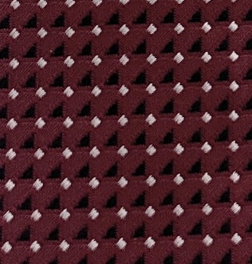 Emporio Armani Mens Bordeaux Geometric Tie – Made in Italy