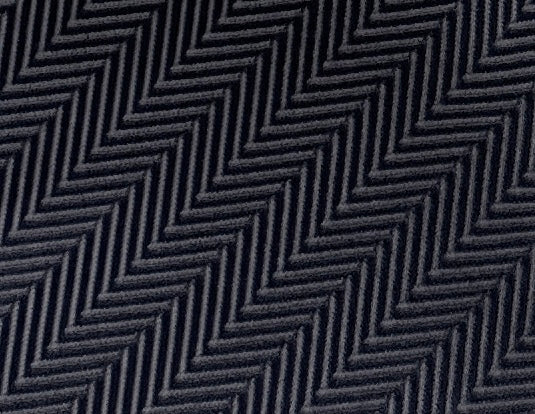 Emporio Armani Mens Navy Blue Herringbone Chevron Tie – Made in Italy