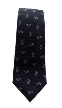 Emporio Armani Shadow Grey Oval print Men's Tie, 3"