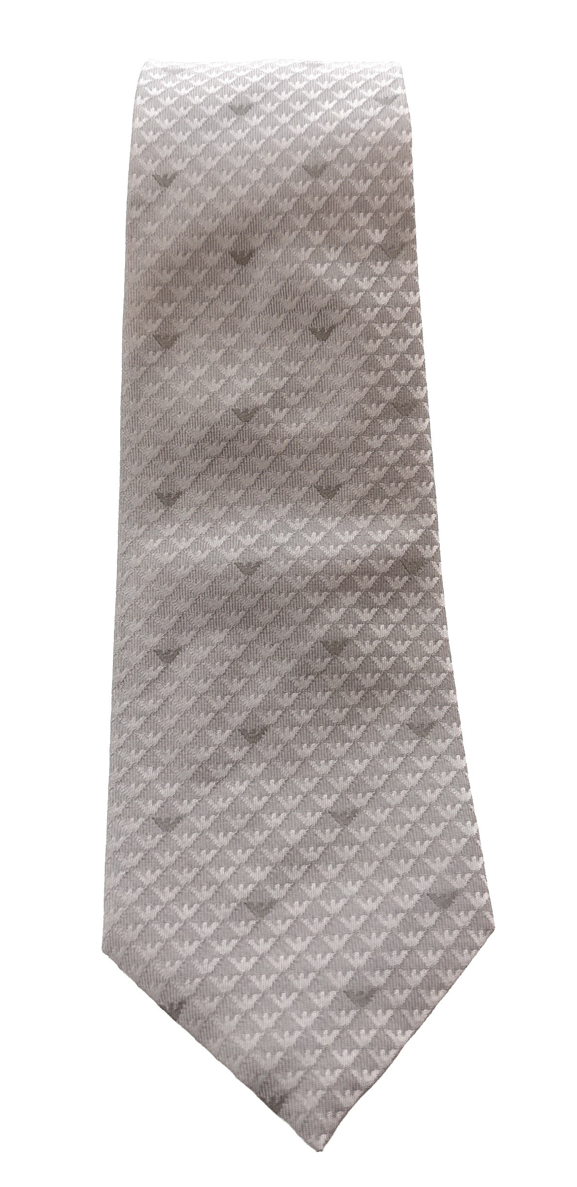 Emporio Armani Men’s Birch Silk Necktie with Logo Print, 3"