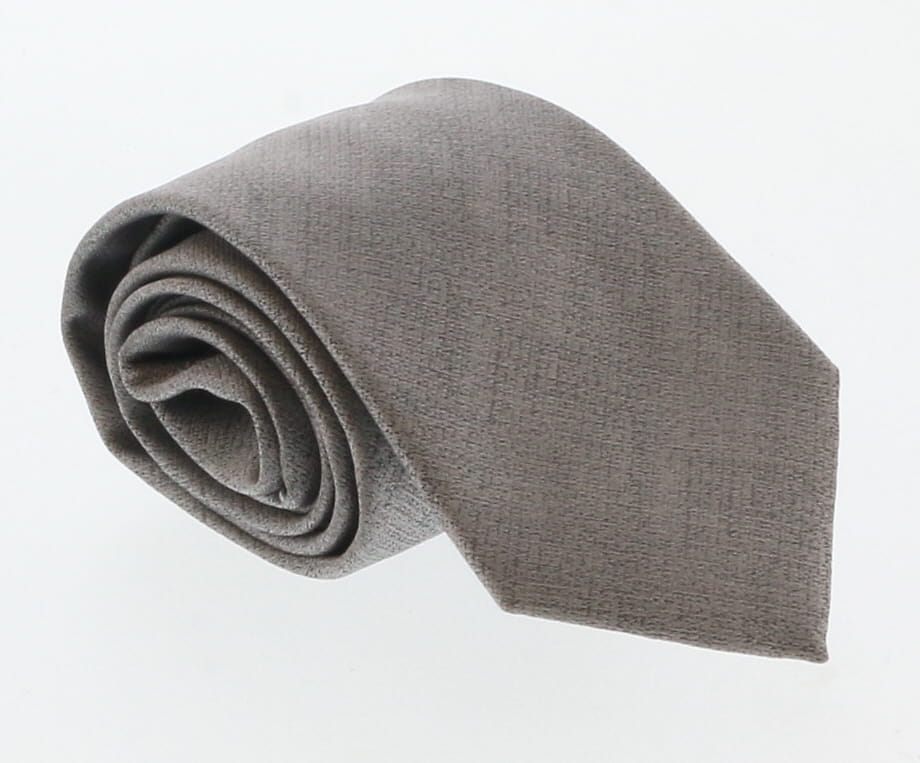 Emporio Armani Grey Solid 100% Silk Mens Tie