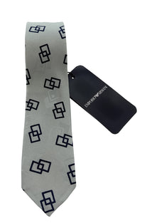 Emporio Armani Pastel Green Geometric Silk Tie – 2in