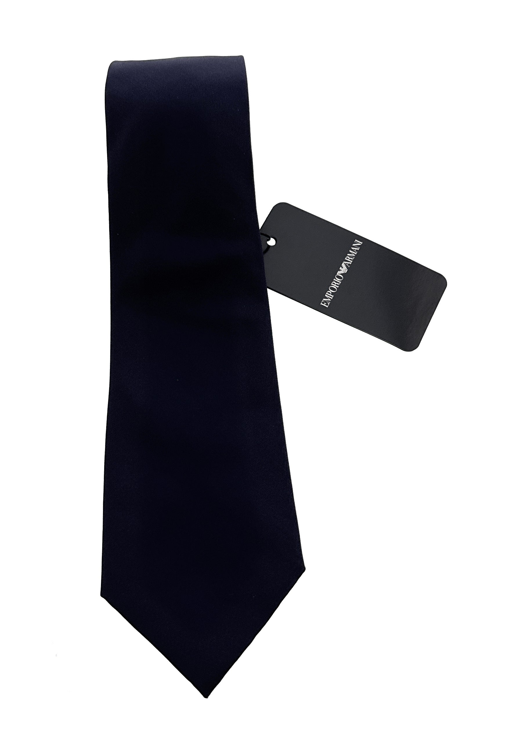 Emporio Armani Navy Blue Solid Men's Tie, 3"