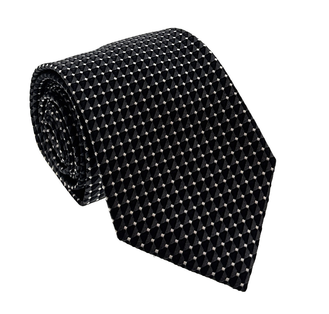 Emporio Armani Steel Dotted Men's Tie, 3"