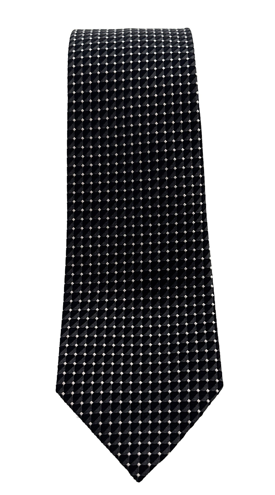 Emporio Armani Steel Dotted Men's Tie, 3"