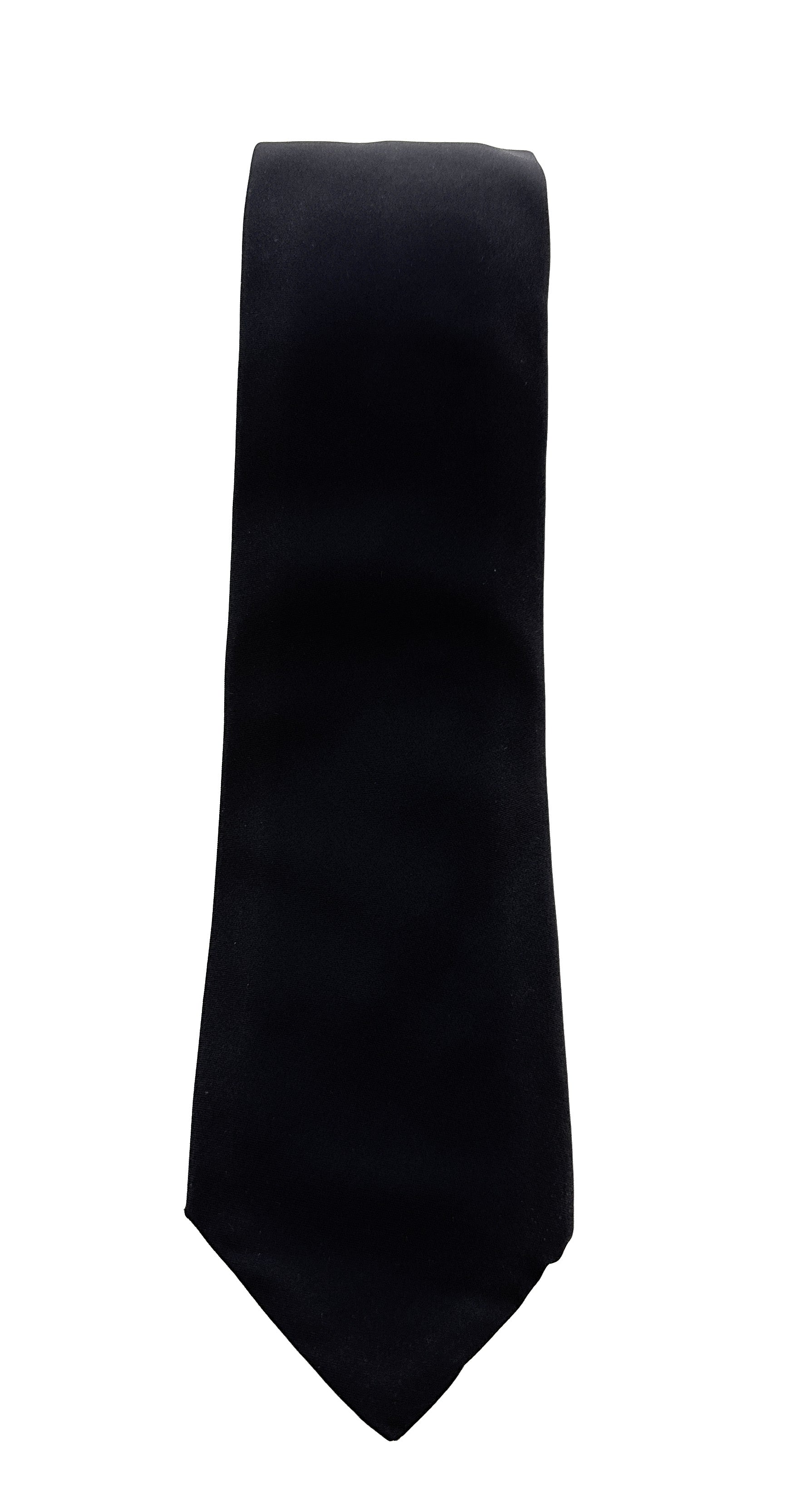 Emporio Armani Black Solid Men's Tie, 3"