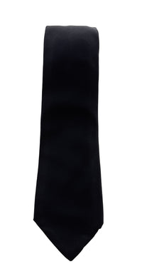 Emporio Armani Black Solid Men's Tie, 3"