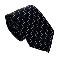 Emporio Armani Men’s Night Blue Geometric Silk Necktie, 3"