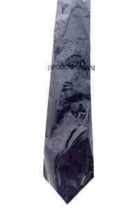Emporio Armani Blue Armani logo Men's Tie, 3"