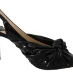 Jimmy Choo Love 100 Black Patent Leather Slingback Pumps