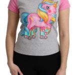 Moschino My Little Pony Roller Skate TShirt Grey Gray