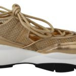 Jimmy Choo  Diamond Gold Leather Sneakers