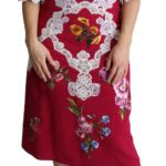 Dolce & Gabbana  Floral Print Dress with Lace Detail