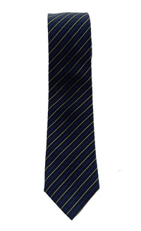 Emporio Armani Olive Green Blue striped Men's Tie, 2"