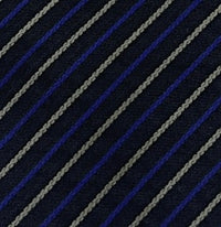Emporio Armani Olive Green Blue striped Men's Tie, 2"