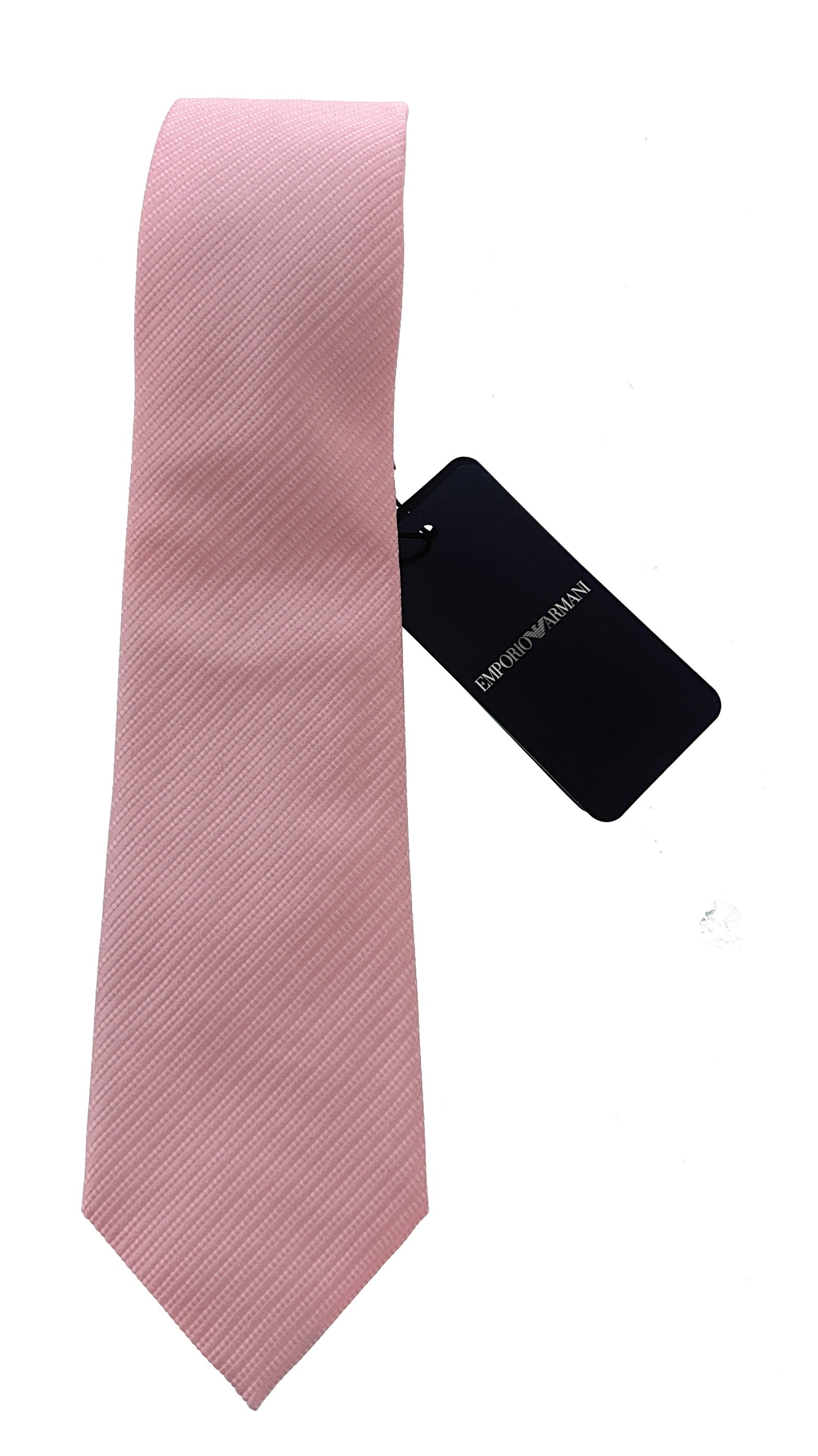Emporio Armani Soft Pink Tonal Stripe Men's Tie – Made in Italy