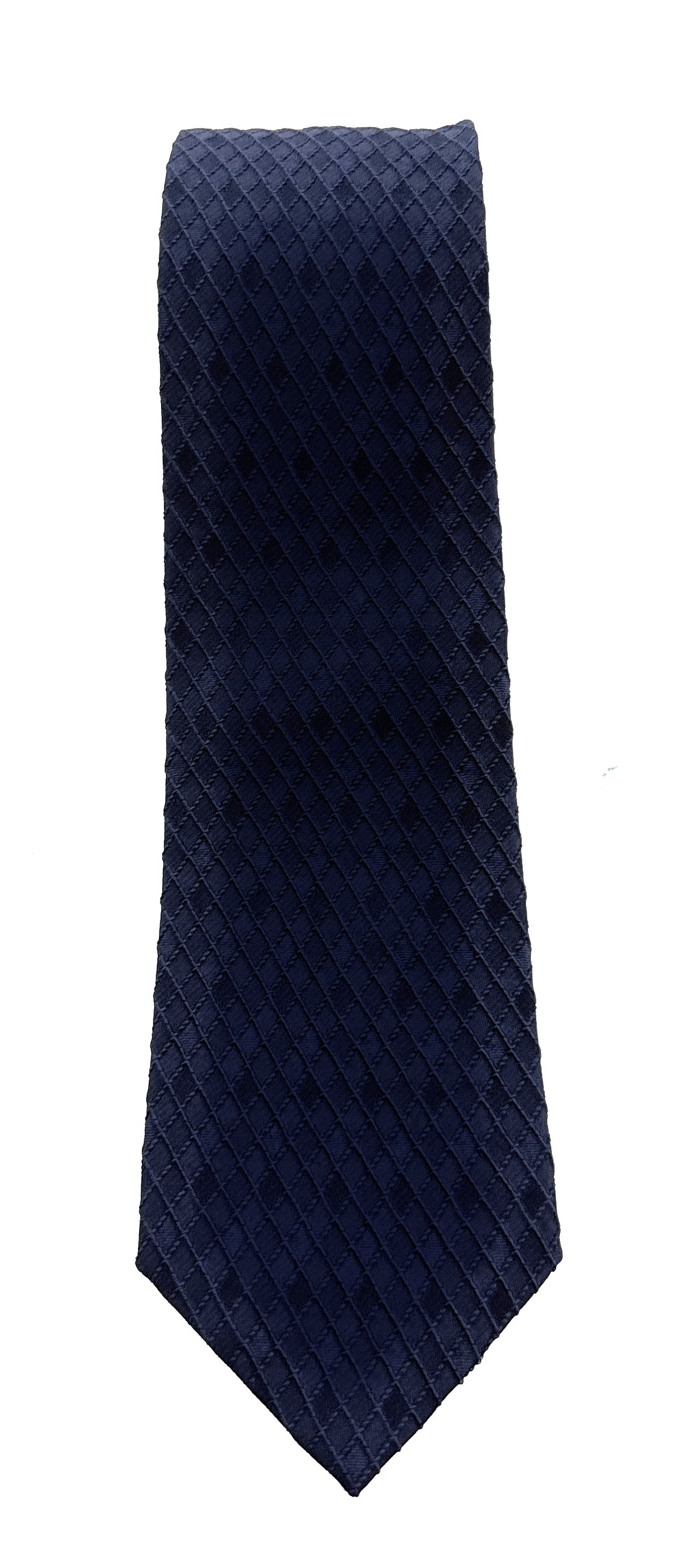 Emporio Armani Men's China Blue Diamond Weave 82%%Ilk 18%%Crylic Tie, 3"