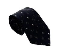 Emporio Armani Indigo Blue Geometric Men's Tie, 3"