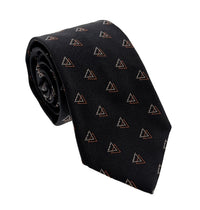 Emporio Armani Grey Orange Geometric Men's Tie, 3"