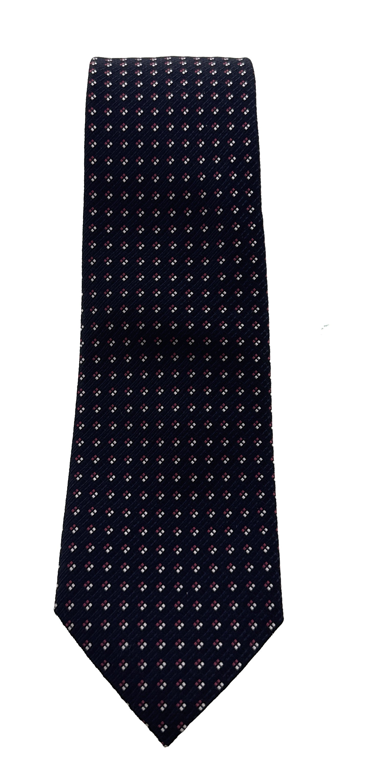 Emporio Armani Men's Navy Blue Geometric Dotted 51%%Ilk 49%%Olyester Tie, 3"