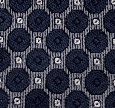 Emporio Armani Men’s Smokey Blue Dotted Silk Necktie, 3"